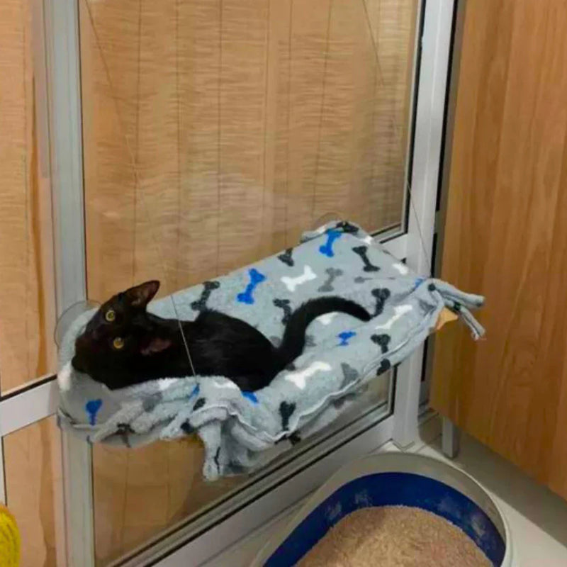 Suporte para Gato de Janela com Ventosas - Vista e Conforto para o Seu Gato!