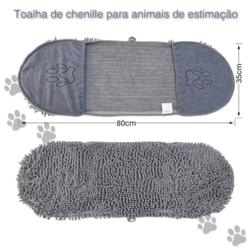 Kit 2 Toalhas para Cachorro – Secagem Rápida e Cuidados de Limpeza