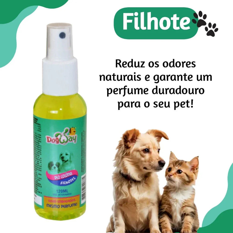 Kit Banho e Tosa Shampoo Branqueador Condicionador Perfume Filhotes Gel Dental e Escova de Dente Cachorro